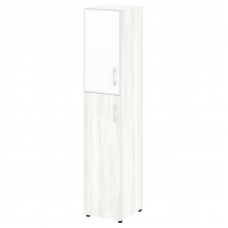 Yalta Шкаф узкий LT.SU-1.7 R (L) white Снежная Патина/Стекло White 400*450*1987