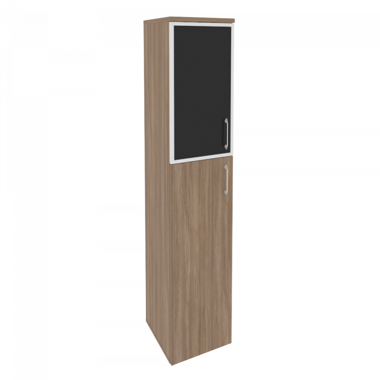 Onix Шкаф высокий узкий левый O.SU-1.7 R (L) black Дуб Аризона/Стекло Black 400*420*1977