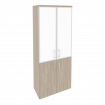 Onix Шкаф высокий широкий O.ST-1.2 R white Дуб Аттик/Стекло White 800*420*1977