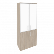 Onix Шкаф высокий широкий O.ST-1.2 R white Дуб Аттик/Стекло White 800*420*1977