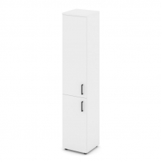 Style Project Шкаф высокий узкий SN.STU.E-104(L) Белый/Черный Ручки 400*400*1982