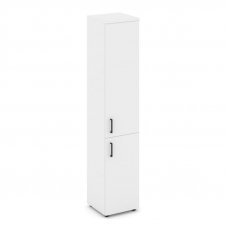 Style Project Шкаф высокий узкий SN.STU-104(R) Белый/Черный Ручки 400*400*1982