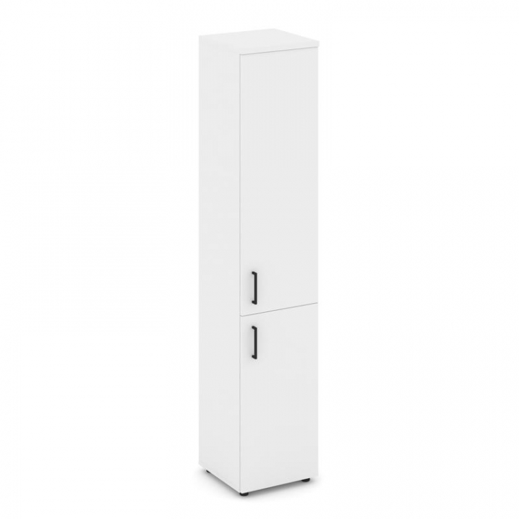 Style Project Шкаф высокий узкий SN.STU-104(R) Белый/Черный Ручки 400*400*1982