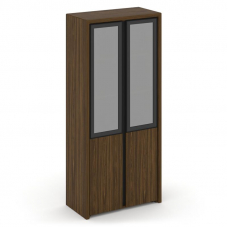 Corner Шкаф высокий широкий COR.ST-1.2R Орех Лоренцо/Графит/Сатин Черная Рама/Металл Графит 900*450*