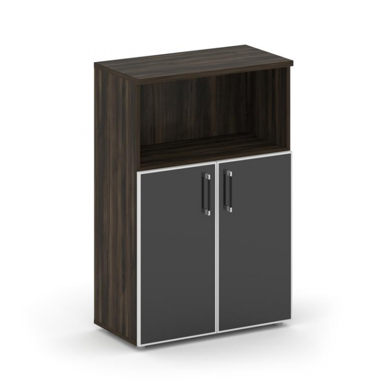 Shift Шкаф средний широкий SK.ST-2.2R black Дуб Мали/Стекло Black 800*420*1207