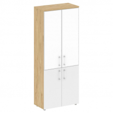 Shift Шкаф высокий широкий SK.ST-1.2R white Тиквуд Светлый/Белый Бриллиант/Стекло White 800*420*1977