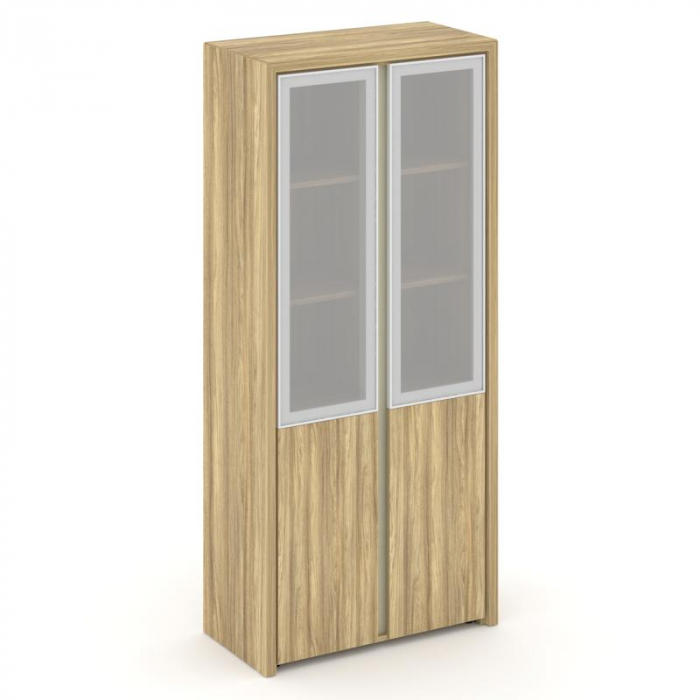 Corner Шкаф высокий широкий COR.ST-1.2R Гикори Песочный/Ваниль/Сатин/Металл Ваниль 900*450*2000