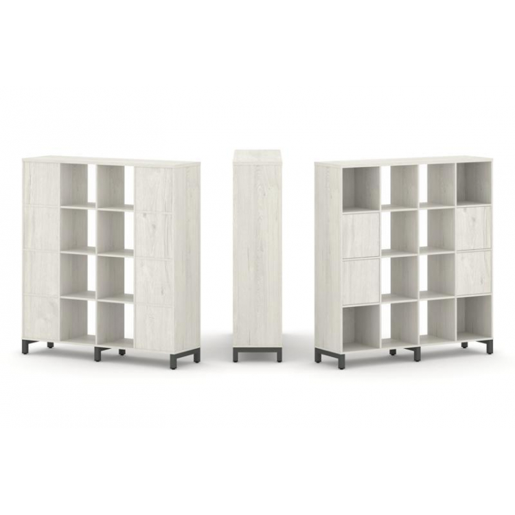 Style Project Набор стеллажа 1 сторон., 4 яр. SN.NS-441 Дуб Наварра/Металл Антрацит 1488*400*1615