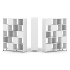 Style Project Набор стеллажа 2-х сторон., 5 яр. SN.NSD-541 Белый/Металл Белый 1488*400*1982