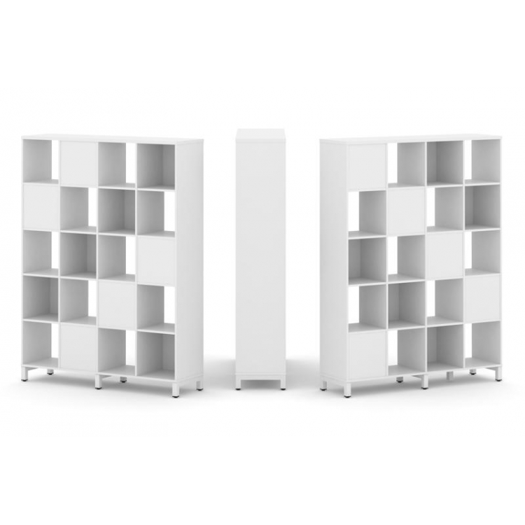 Style Project Набор стеллажа 2-х сторон., 5 яр. SN.NSD-541 Белый/Металл Белый 1488*400*1982