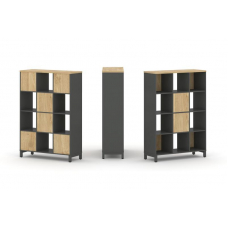 Style Project Набор стеллажа 1 сторон., 4 яр. SN.NS-431 Антрацит/Тиквуд Светлый/Металл Антрацит 1121