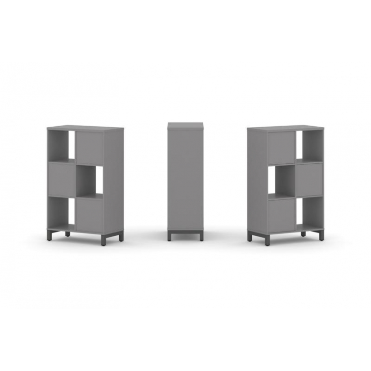 Стайл Проджект Набор стеллажа одностороннего, 3 яруса SN.NS-321 Серый Пепел/Металл Антрацит 754*400*