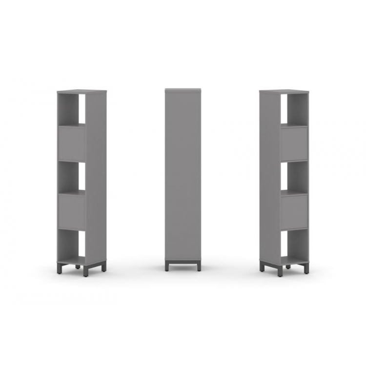 Стайл Проджект Набор стеллажа одностороннего, 5 ярусов SN.NS-511 Серый Пепел/Металл Антрацит 387*400