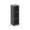 Style Project Стеллаж средний узкий SN.STU.E-200 Антрацит/Дуб Табак 400*400*1203