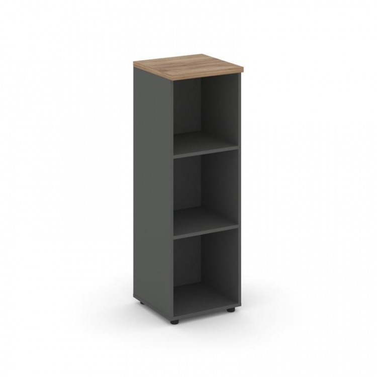 Style Project Стеллаж средний узкий SN.STU.E-200 Антрацит/Дуб Табак 400*400*1203