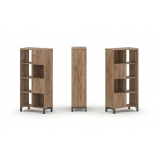 Style Project Набор стеллажа 2-х сторон., 4 яр. SN.NSD-421 Дуб Табак/Металл Антрацит 754*400*1615