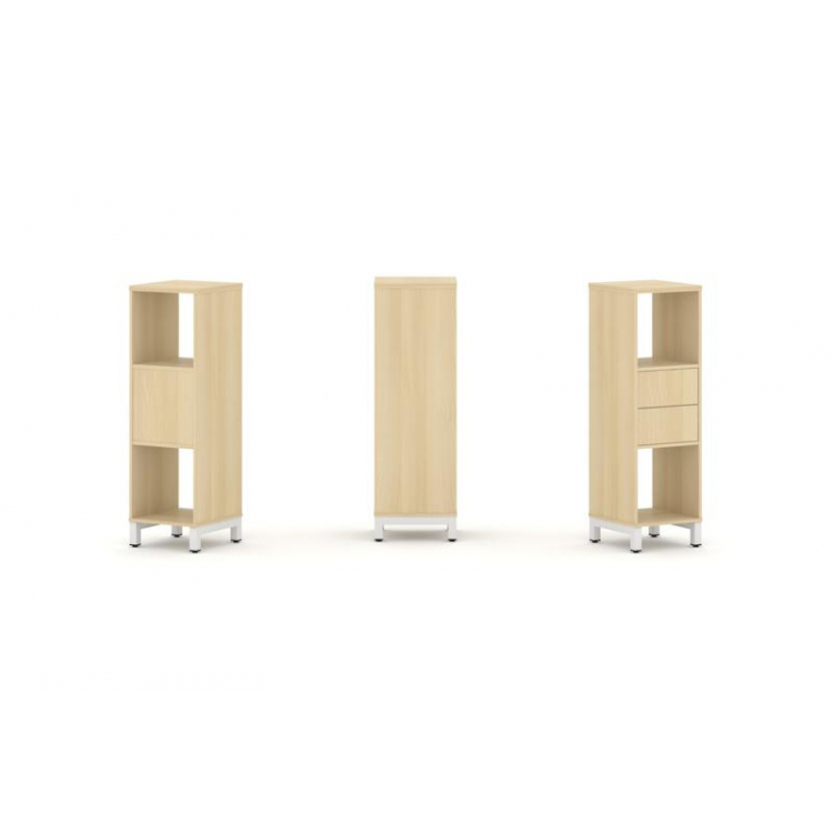 Style Project Набор стеллажа 1 сторон., 3 яр. SN.NS-311 Акация Лорка/Металл Белый 387*400*1248