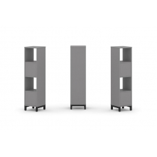 Стайл Проджект Набор стеллажа одностороннего, 4 яруса SN.NS-411 Серый Пепел/Металл Черный 387*400*16