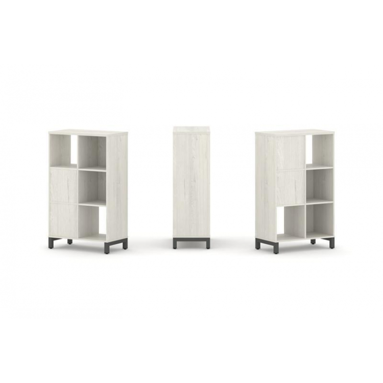 Style Project Набор стеллажа 2-х сторон., 3 яр. SN.NSD-321 Дуб Наварра/Металл Антрацит 754*400*1248