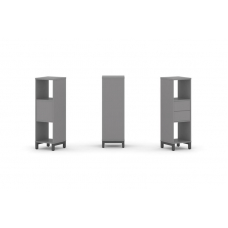 Стайл Проджект Набор стеллажа одностороннего, 3 яруса SN.NS-311 Серый Пепел/Металл Антрацит 387*400*