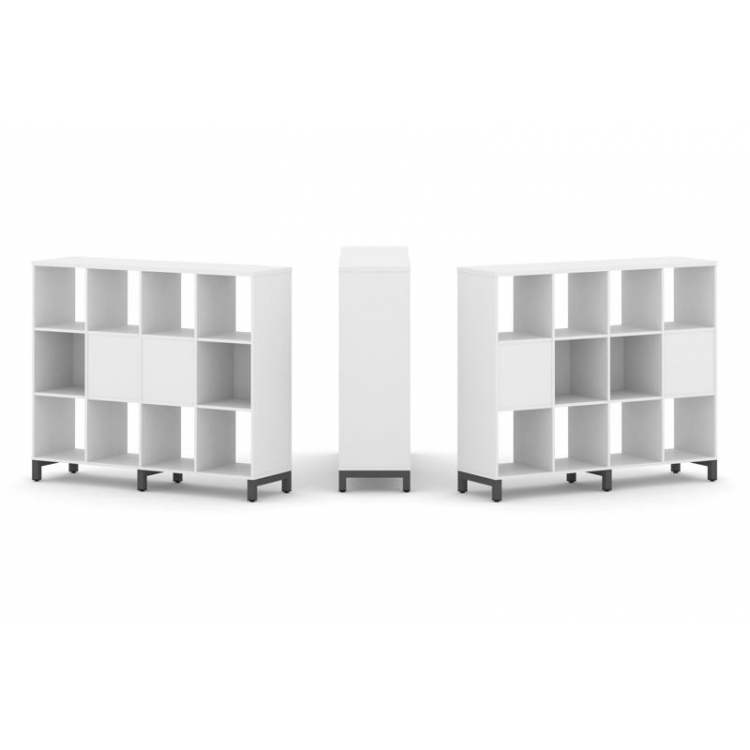 Style Project Набор стеллажа 2-х сторон., 3 яр. SN.NSD-341 Белый/Металл Антрацит 1488*400*1248