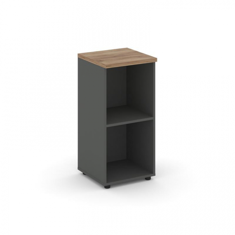 Style Project Стеллаж низкий узкий SN.STU.E-300 Антрацит/Дуб Табак 400*400*833