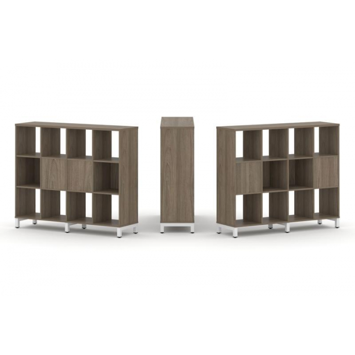 Style Project Набор стеллажа 2-х сторон., 3 яр. SN.NSD-341 Вяз Благородный/Металл Белый 1488*400*124