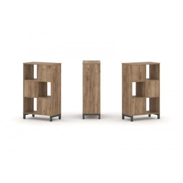 Style Project Набор стеллажа 1 сторон., 3 яр. SN.NS-321 Дуб Табак/Металл Антрацит 754*400*1248