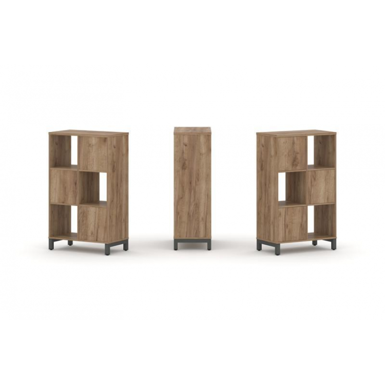 Style Project Набор стеллажа 1 сторон., 3 яр. SN.NS-321 Дуб Табак/Металл Антрацит 754*400*1248