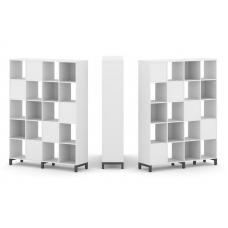 Style Project Набор стеллажа 2-х сторон., 5 яр. SN.NSD-541 Белый/Металл Антрацит 1488*400*1982