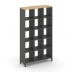 Style Project Каркас стеллажа 5 яр. SN.KS-530 Антрацит/Тиквуд Светлый/Металл Антрацит 1121*400*1982