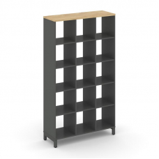 Style Project Каркас стеллажа 5 яр. SN.KS-530 Антрацит/Тиквуд Светлый/Металл Антрацит 1121*400*1982