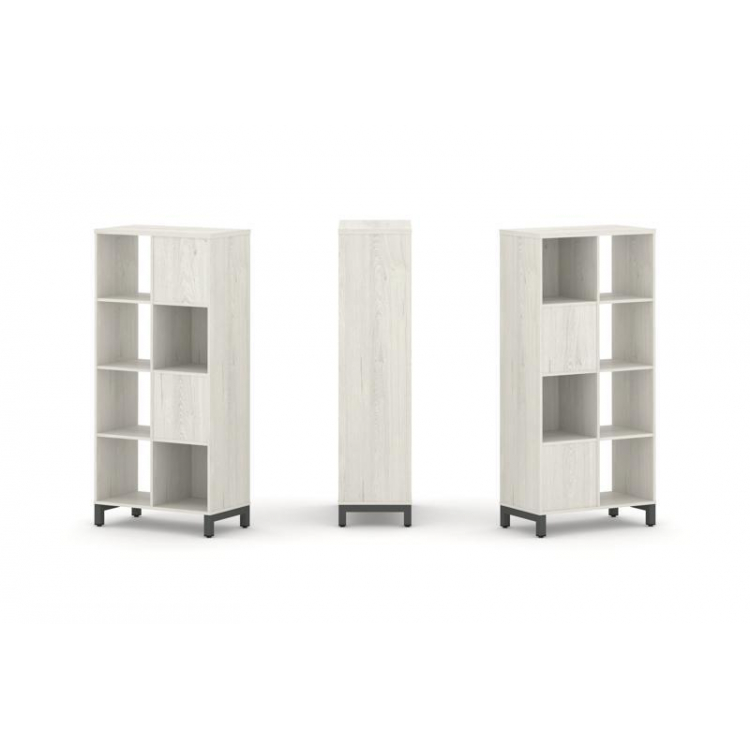 Style Project Набор стеллажа 2-х сторон., 4 яр. SN.NSD-421 Дуб Наварра/Металл Антрацит 754*400*1615