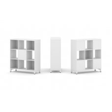 Style Project Набор стеллажа 2-х сторон., 3 яр. SN.NSD-331 Белый/Металл Белый 1121*400*1248