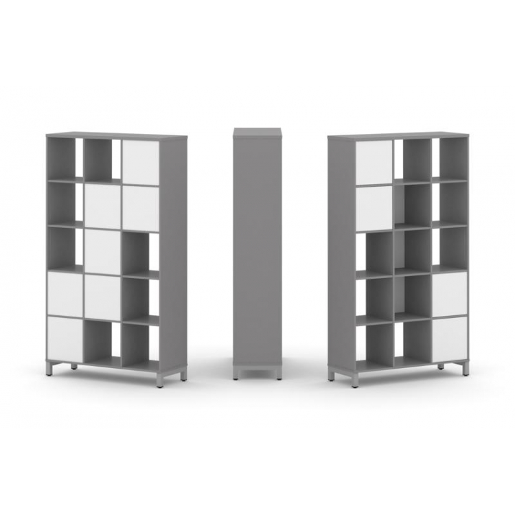 Стайл Проджект Набор стеллажа одностороннего, 5 ярусов SN.NS-531 Серый Пепел/Белый/Металл Серый 1121