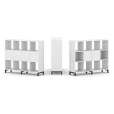 Style Project Набор стеллажа 1 сторон., 3 яр. SN.NS-341 Белый/Металл Антрацит 1488*400*1248