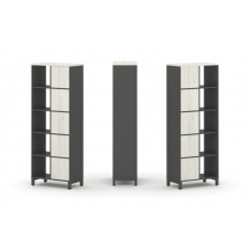 Style Project Набор стеллажа 2-х сторон., 5 яр. SN.NSD-521 Антрацит/Дуб Наварра/Металл Антрацит 754*