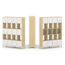 Style Project Набор стеллажа 1 сторон., 5 яр. SN.NS-541 Акация Лорка/Белый/Металл Белый 1488*400*198