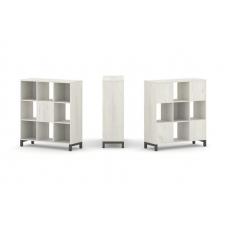 Style Project Набор стеллажа 2-х сторон., 3 яр. SN.NSD-331 Дуб Наварра/Металл Антрацит 1121*400*1248