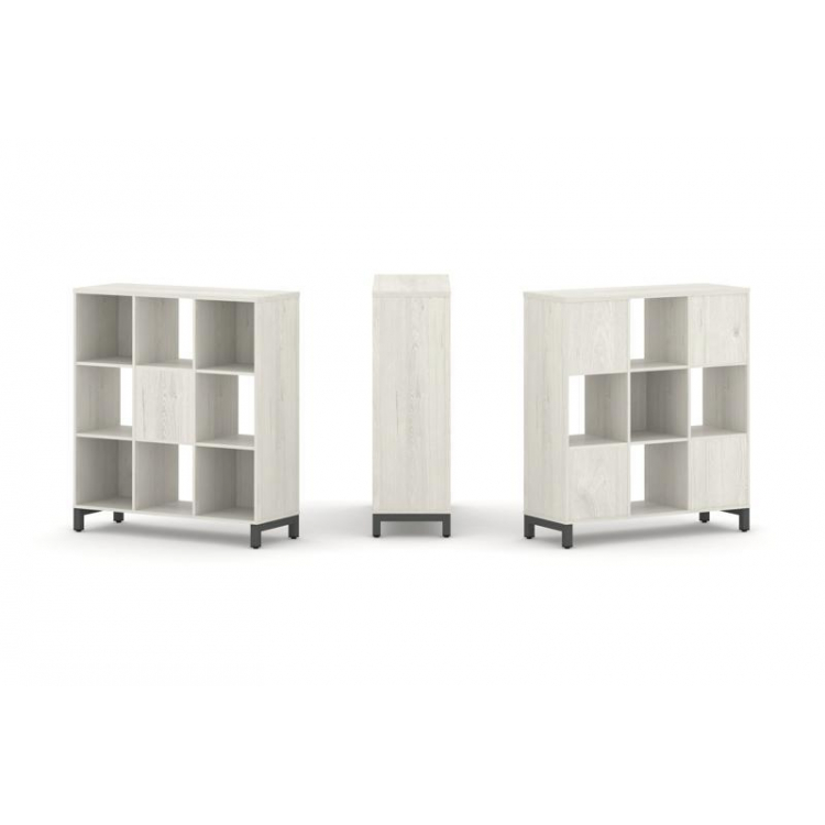 Style Project Набор стеллажа 2-х сторон., 3 яр. SN.NSD-331 Дуб Наварра/Металл Антрацит 1121*400*1248