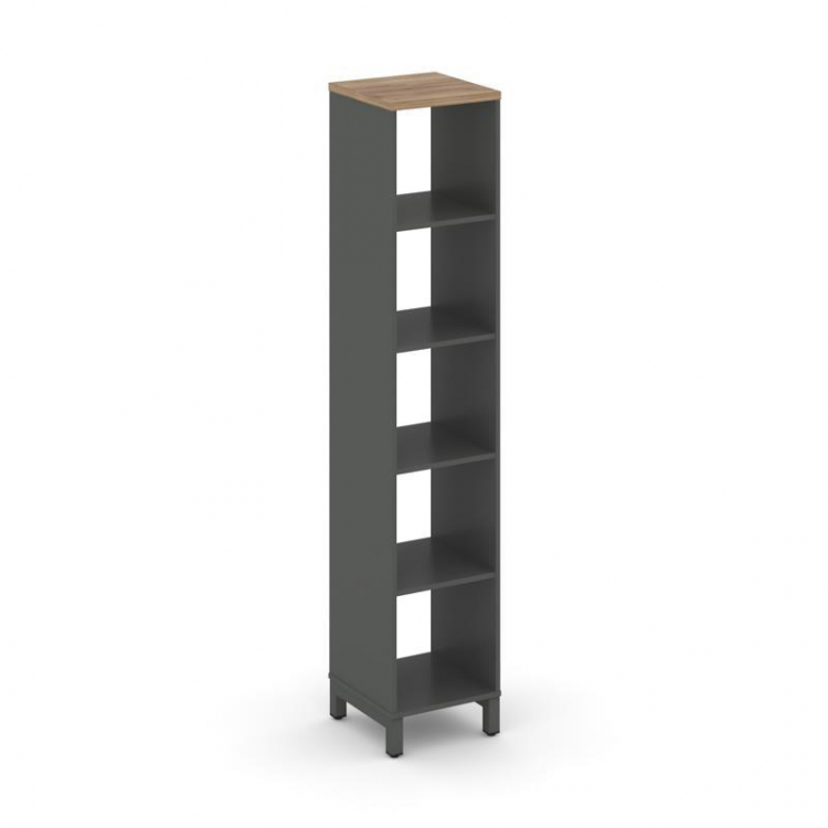 Style Project Каркас стеллажа 5 яр. SN.KS-510 Антрацит/Дуб Табак/Металл Антрацит 387*400*1982