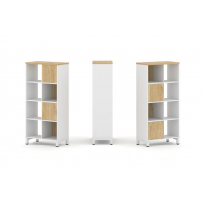 Style Project Набор стеллажа 2-х сторон., 4 яр. SN.NSD-421 Белый/Тиквуд Светлый/Металл Белый 754*400
