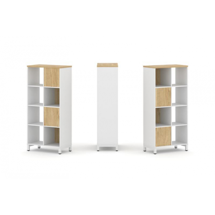 Style Project Набор стеллажа 2-х сторон., 4 яр. SN.NSD-421 Белый/Тиквуд Светлый/Металл Белый 754*400