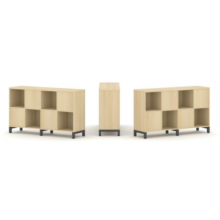 Style Project Набор стеллажа 2-х сторон., 2 яр. SN.NSD-241 Акация Лорка/Металл Антрацит 1488*400*881