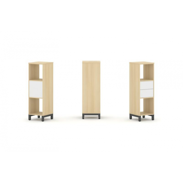 Style Project Набор стеллажа 1 сторон., 3 яр. SN.NS-311 Акация Лорка/Белый/Металл Антрацит 387*400*1