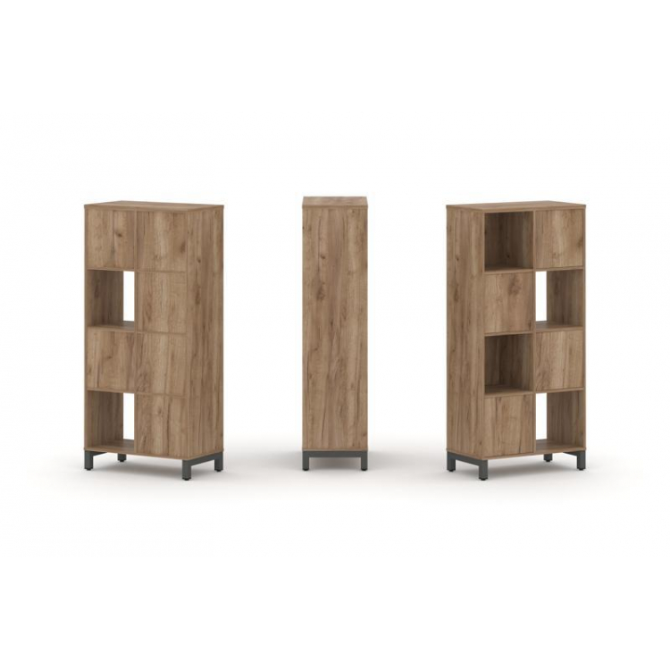 Style Project Набор стеллажа 1 сторон., 4 яр. SN.NS-421 Дуб Табак/Металл Антрацит 754*400*1615