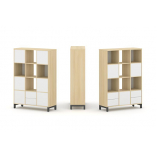 Style Project Набор стеллажа 2-х сторон., 4 яр. SN.NSD-431 Акация Лорка/Белый/Металл Антрацит 1121*4