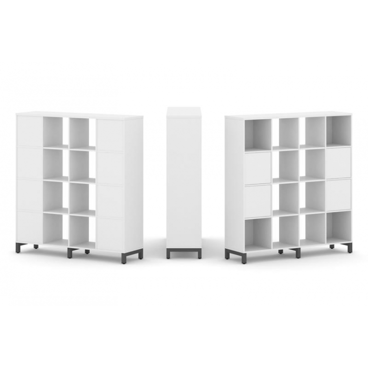 Style Project Набор стеллажа 1 сторон., 4 яр. SN.NS-441 Белый/Металл Антрацит 1488*400*1615