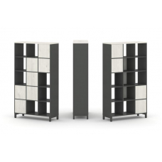 Style Project Набор стеллажа 1 сторон., 5 яр. SN.NS-531 Антрацит/Дуб Наварра/Металл Антрацит 1121*40