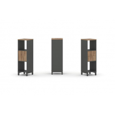 Style Project Набор стеллажа 1 сторон., 3 яр. SN.NS-311 Антрацит/Дуб Табак/Металл Антрацит 387*400*1